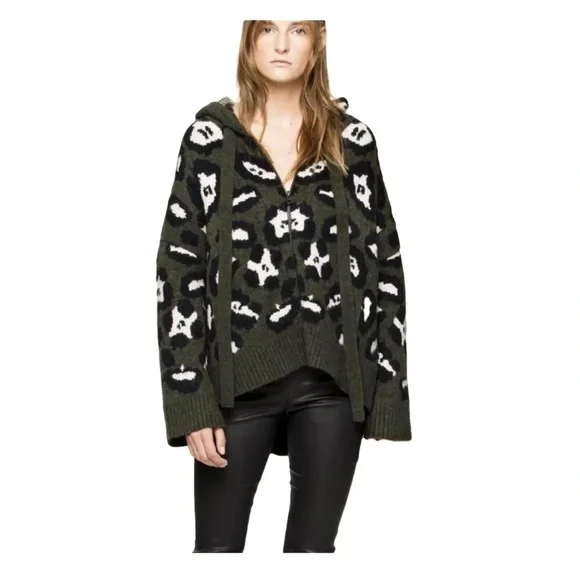 Zadig & Voltaire Lennox Hooded Zip Cardigan
Color : Green
size M-L EUC - Picture 1 of 12